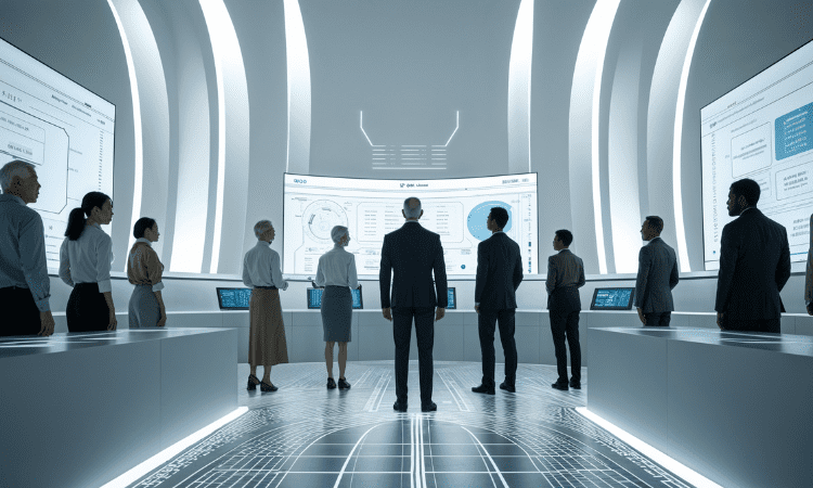 decentralized AI governance illustration.