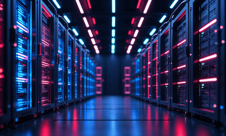 DeAI crypto 2026 – decentralized compute center illustration.