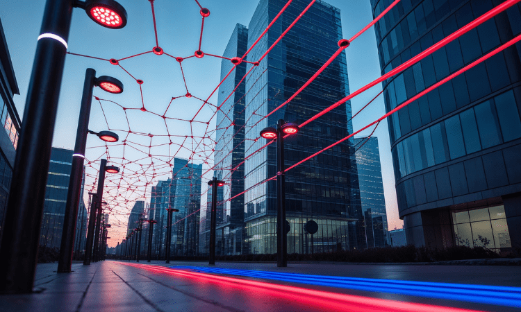 DePIN blockchain 2026 – global decentralized infrastructure network visualization.