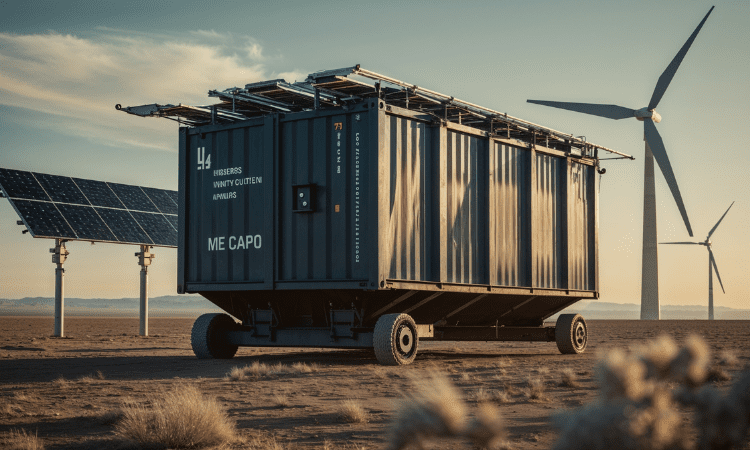 crypto mining 2026 – sustainable hybrid energy mining setup.