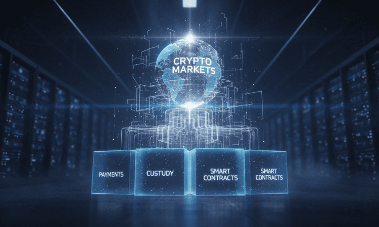 crypto infrastructure layers including payments, custody, and settlement systems
