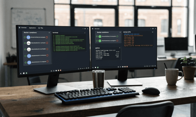 AI compute crypto deployment using Ubuntu Linux and Docker infrastructure